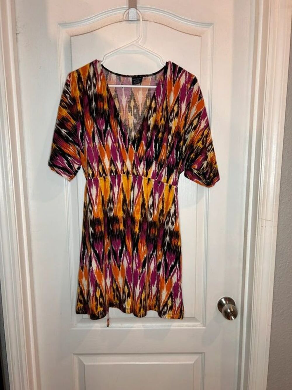 Faded Glory Short Sleeve Dress for Women Tie Around The Back Size Large (12-14)